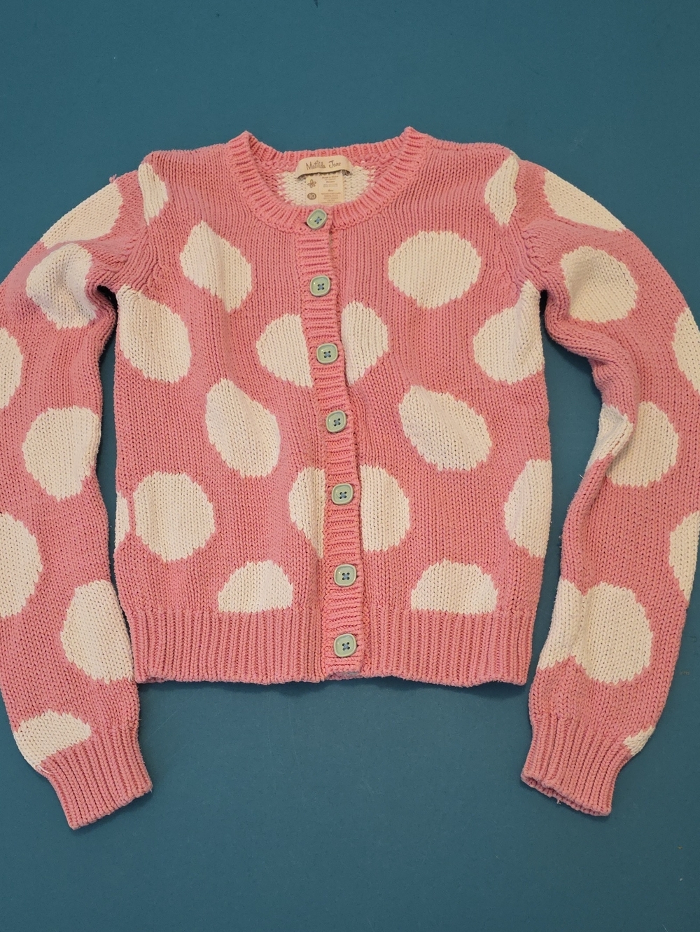 Matilda Jane Pink and White Polka Dot Button-Front Cardigan